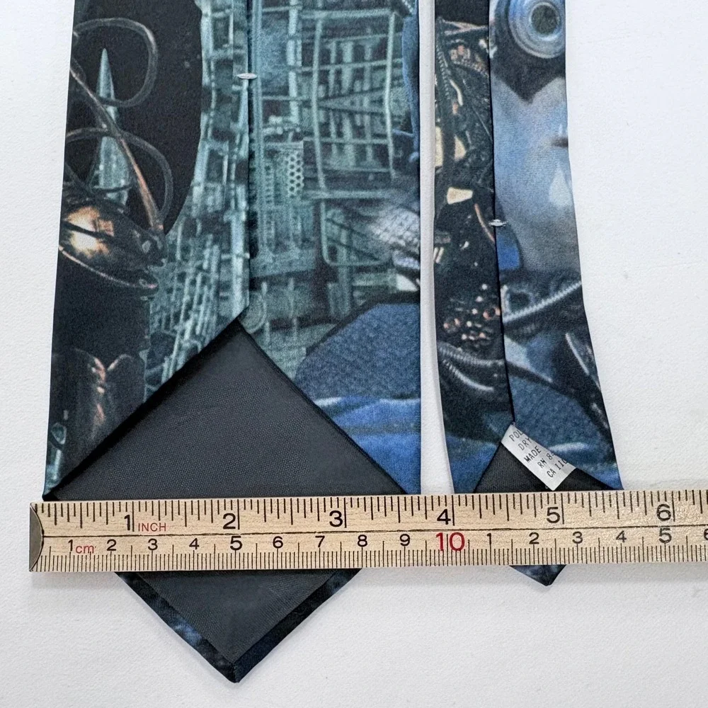 Ralph Marlin Necktie Blue Star Trek Borg Vintage 1994 Sci-Fi All Over Print Tie‎